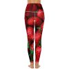 41t5rOhzDYL.jpg Fresh Strawberry Women's Yoga Pants Stretch Leggings with Pockets High Waist for Workout