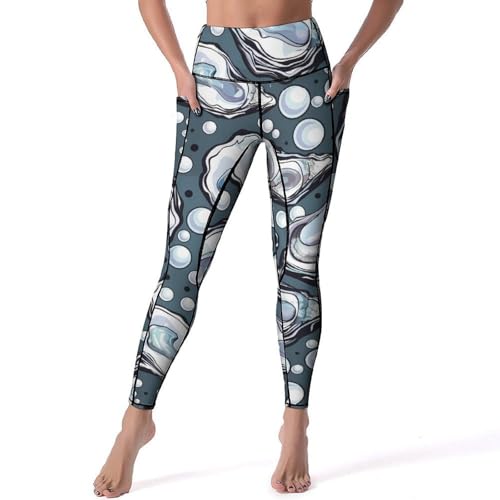 41uulXaC0ZL.jpg Oyster Women's Yoga Pants Stretch Leggings with Pockets High Waist for Workout