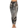 Portrait of Zebra Women's Yoga Pants Stretch Leggings with Pockets High Waist for Workout