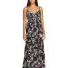 Women's Dream in Bloom Crinkly Viscose Maxi Dress – Adjustable Straps for Effortless Summer Style
