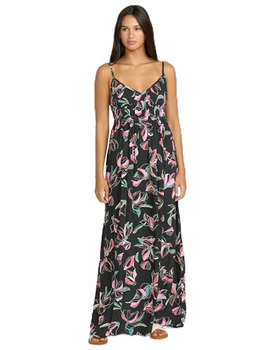 Women's Dream in Bloom Crinkly Viscose Maxi Dress – Adjustable Straps for Effortless Summer Style