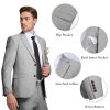 Men's Linen Suit 2 Piece Slim Fit Summer Beach Wedding Dress Tux Prom Suit Blazer Jacket and Pants