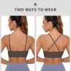 Sports Bra for Women Wirefree Racerback Workout Bras Sexy Thin Straps Yoga Sport Bras with Removable Pads
