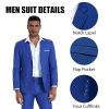 Men's Suit Slim Fit 2 Piece Prom Suits Two Button Jacket Pants Tuxedo Formal Wedding Dinner Business