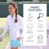 Long Sleeve Sport Top, Breathable, UPF 50+,Quarter Zip, Nylon/Spandex