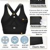Sports Bra for Women, Criss-Cross Back Padded Strappy Sports Bras Medium Support Yoga Bra with Removable Cups