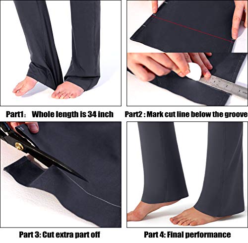 Women's Yoga Pants 4 Pockets High Waist Dress Pants Tall Bootcut Work Pants