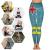 Vintage Aruba Flag Women's Yoga Pants Stretch Leggings with Pockets High Waist for Workout