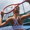 Strappy Sports Bra for Women Sexy Crisscross Back Light Support Yoga Bra with Removable Cups