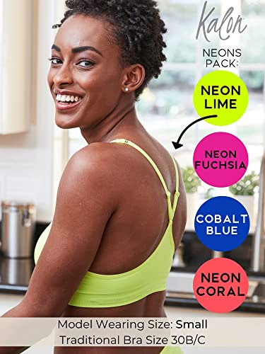 Women’s 4 Pack Racerback Sports Bralette Seamless Wireless Comfort Bra