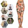Fresh Peach Fruits Women's Yoga Pants Stretch Leggings with Pockets High Waist for Workout