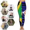Jamaica DDLG Proud Flag Women's Yoga Pants Stretch Leggings with Pockets High Waist for Workout