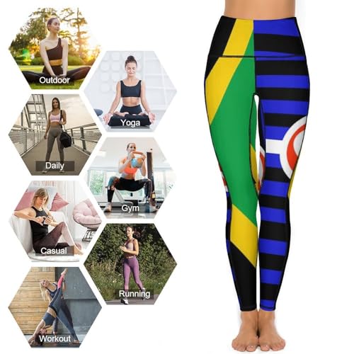 Jamaica DDLG Proud Flag Women's Yoga Pants Stretch Leggings with Pockets High Waist for Workout