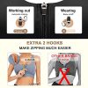 Zipper in Front Sports Bra High Impact Strappy Back Support Workout Top