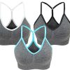 Women's Cross Back Sport Bras,Adjustable Straps Padded Criss Cross Cropped Bras for Yoga Workout Fitness