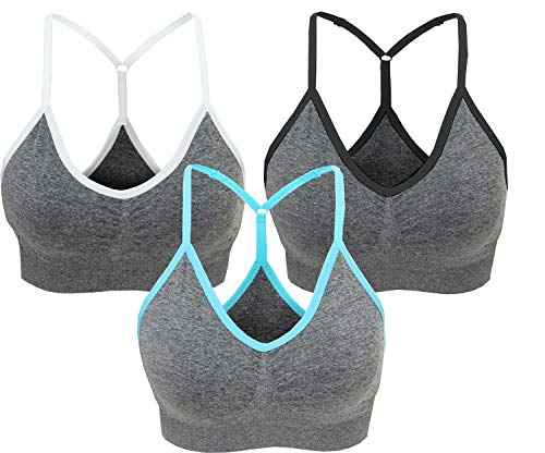 Women's Cross Back Sport Bras,Adjustable Straps Padded Criss Cross Cropped Bras for Yoga Workout Fitness
