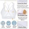 Strappy Sports Bra for Women Sexy Crisscross Back Light Support Yoga Bra with Removable Cups