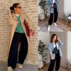 51mI0nSCfL.jpg Womens Baggy Wide Leg Pants Casual Elastic Waisted Palazzo Harem Pants with Pockets