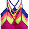 Women’s 4 Pack Racerback Sports Bralette Seamless Wireless Comfort Bra