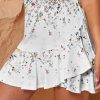 Women's Tennis Dresses Summer Sleeveless Plaid Athletic Dress for Women Standing Collar Ruffled Hem Midi Dresses