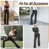 51vjzUMfk-L.jpg 3 Packs Women's Flare Leggings with Pockets, Soft High Waisted Tummy Control Bootcut Workout Yoga Pants