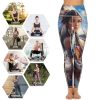 Native U.S. Woman Wolf Women's Yoga Pants Stretch Leggings with Pockets High Waist for Workout